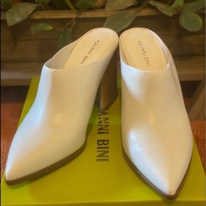 Gianni Bini White Mules.